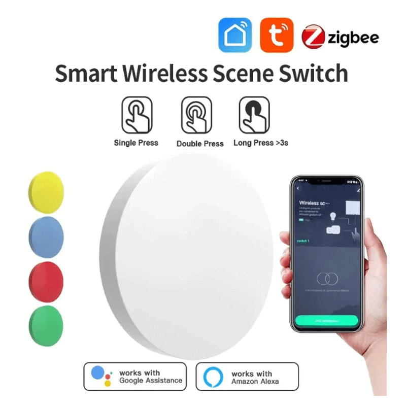 Smart Home Voice Assistant - Tuya ZigBee Smart Wireless Button Scene