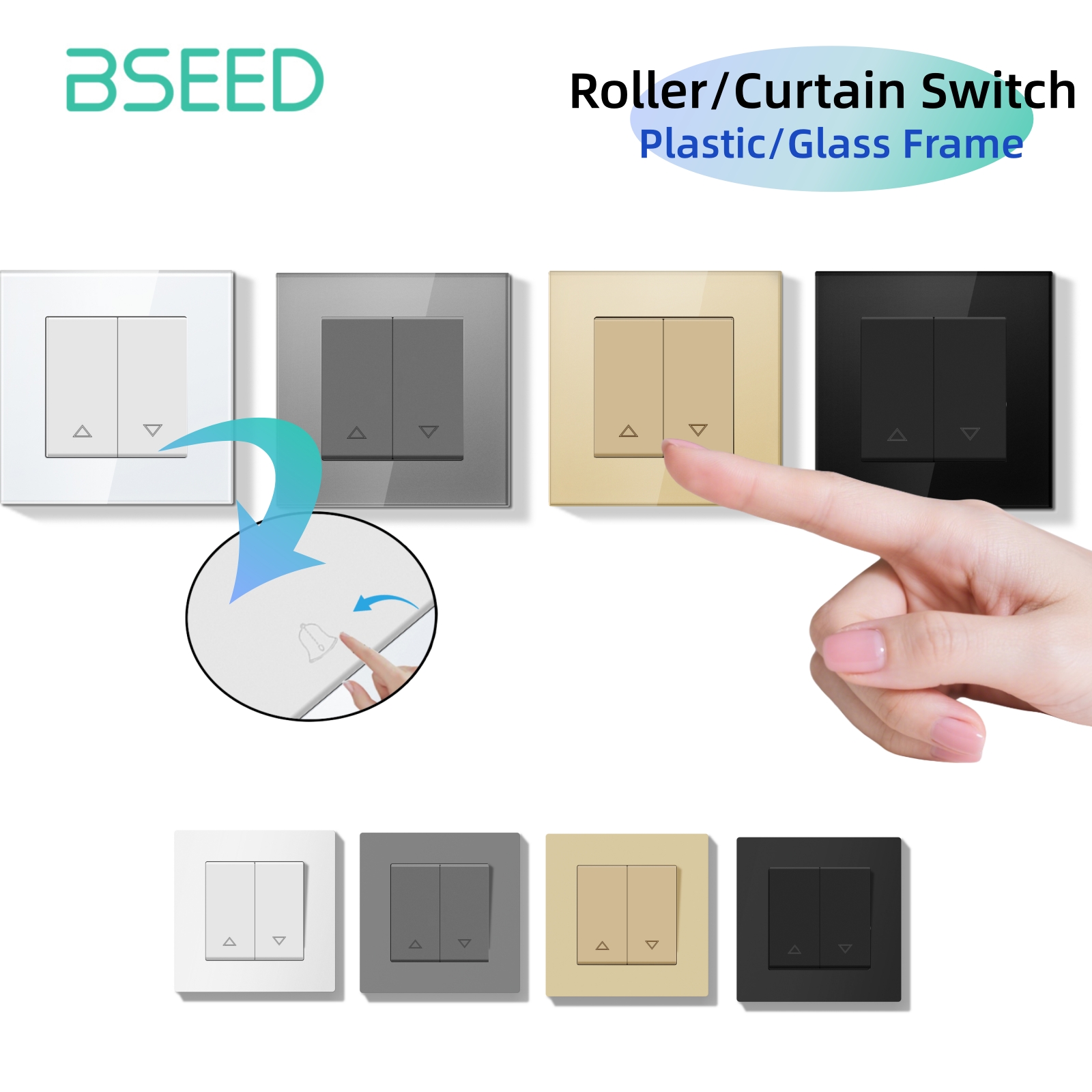 Smart Home Yellow - BSEED E-Serie Mechanischer Vorhangschalter Elektrischer Rollenschalter