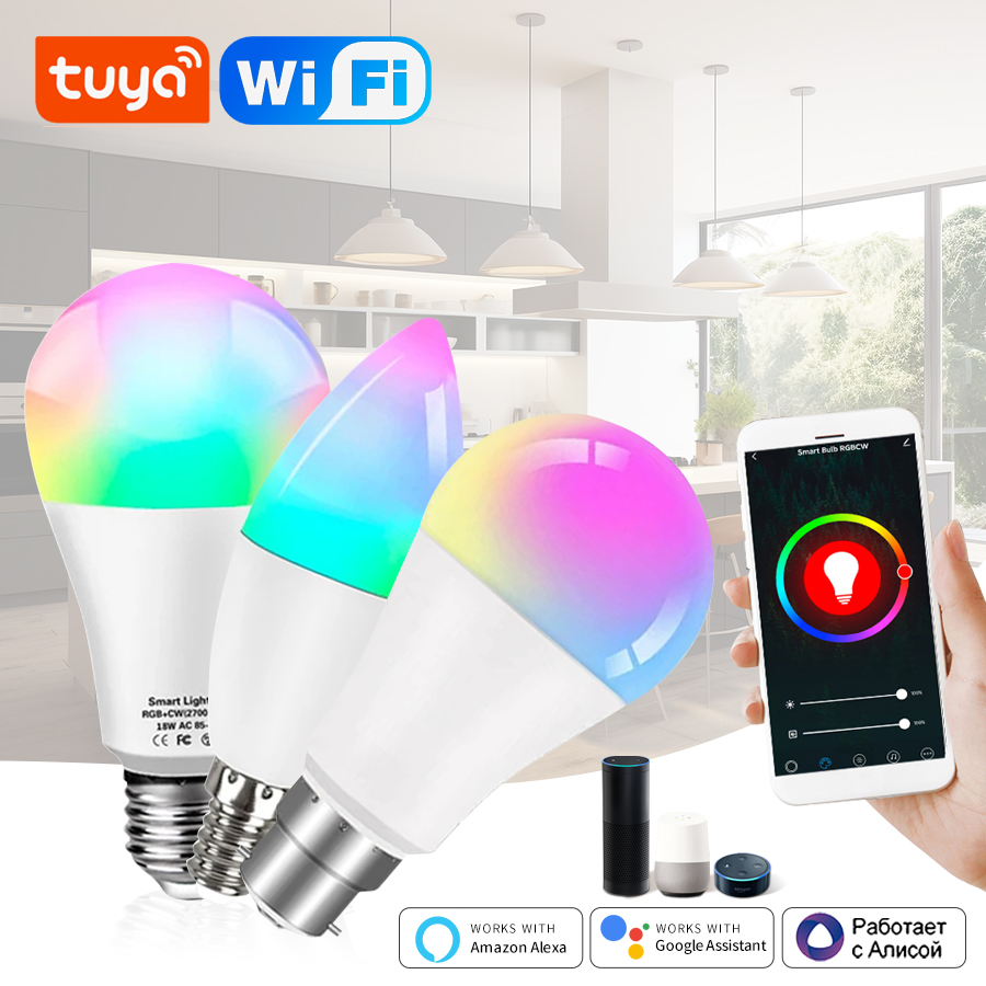 Smart Home Yellow - Tuya Smart WiFi Birne Alexa Lampe