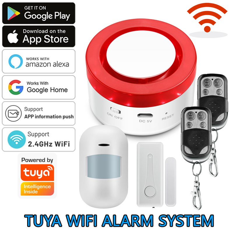 Smart Home Automation System - WiFi Tuya Home Alarm System 120DB