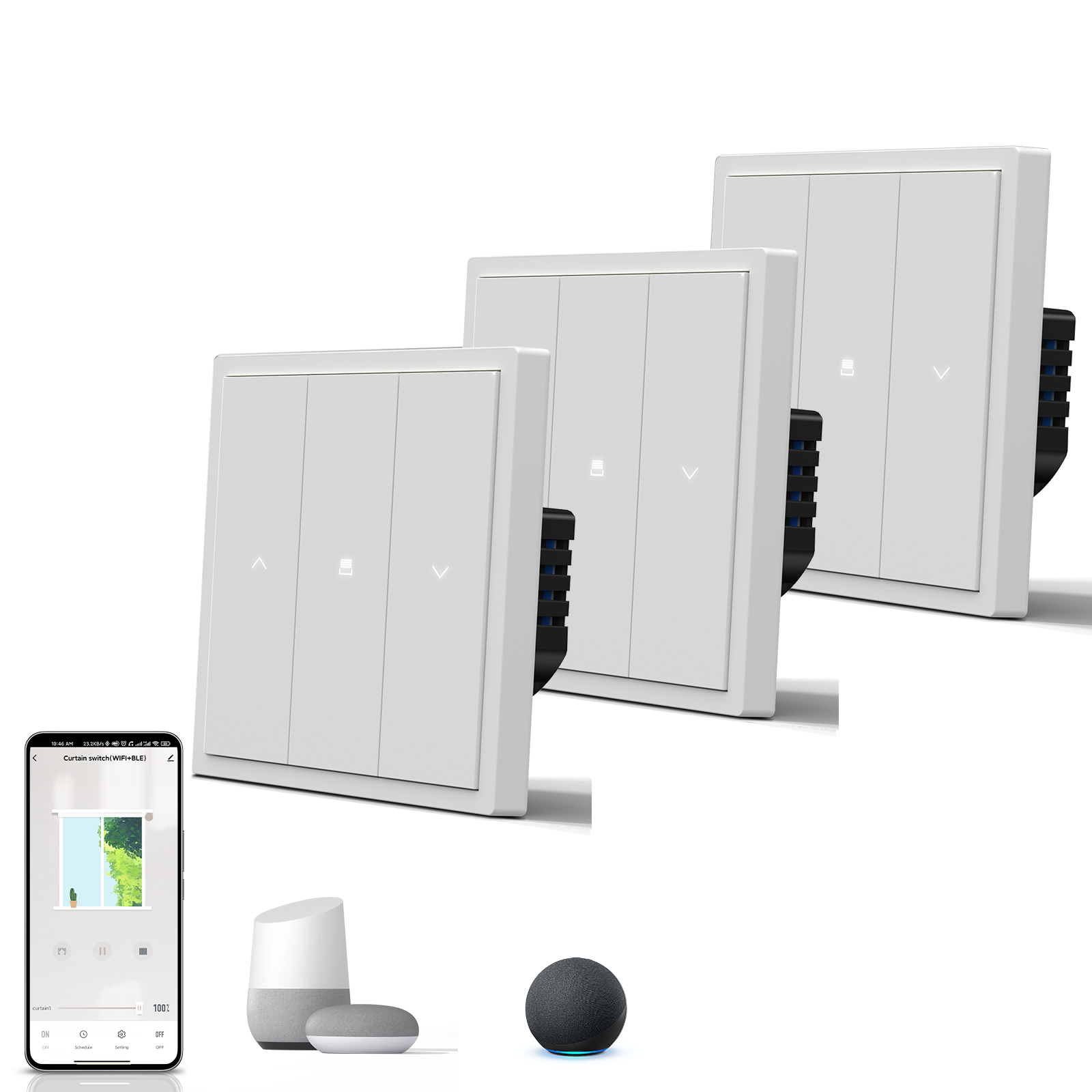 Smart Home Yellow - BSEED Zigbee Smarte mechanische Vorhangschalter mit