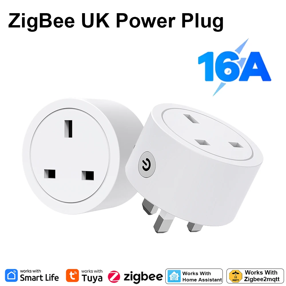Smart Home Monitoring - Zigbee Smart Stecker 16A UK-Steckdose Kompatibel