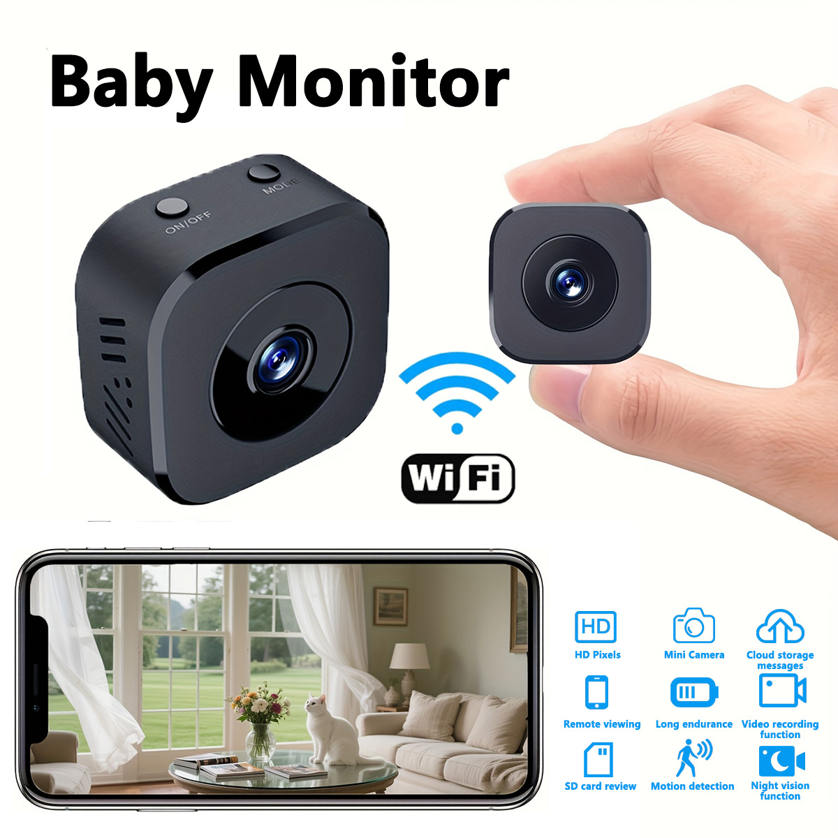 Security Ip Camera - 1080P HD Mini WiFi Kamera Indoor