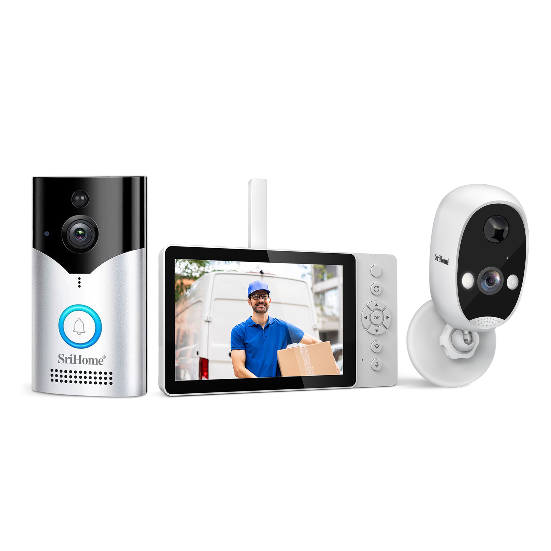 Wifi Doorbell Camera - Srihome SH054+DH008 4MP 1400P WLAN-Türklingel mit