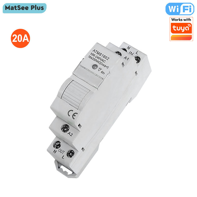 Smart Home Energy App - Smart Life WLAN-Relais-Schalter 20A Timer DIN-Schiene