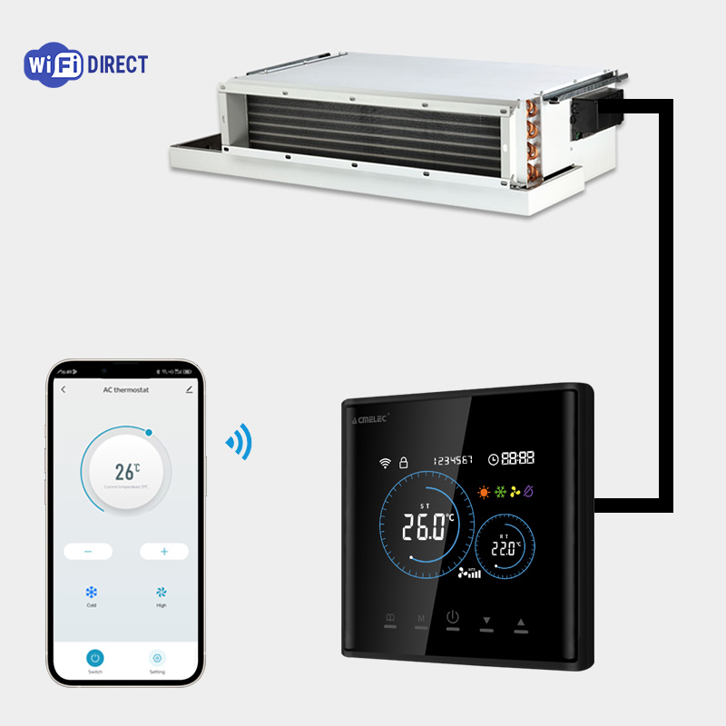 Smart Home Package - Intelligenter Fan-Coil-Thermostat HVAC WLAN Digitaler Raumthermostat