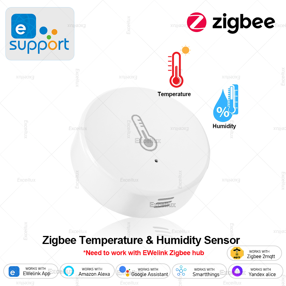 Smart Home Automation System - EWelink Smart Zigbee Temperatur-Feuchtigkeitssensor, App-Steuerung, Innenthermometer,