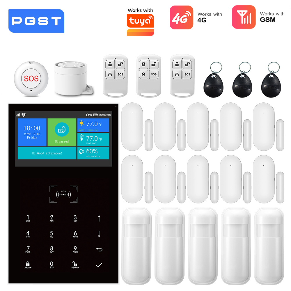 Smart Home Automation System - 4G GSM WLAN-Alarmsystem Kompatibel mit Tuya