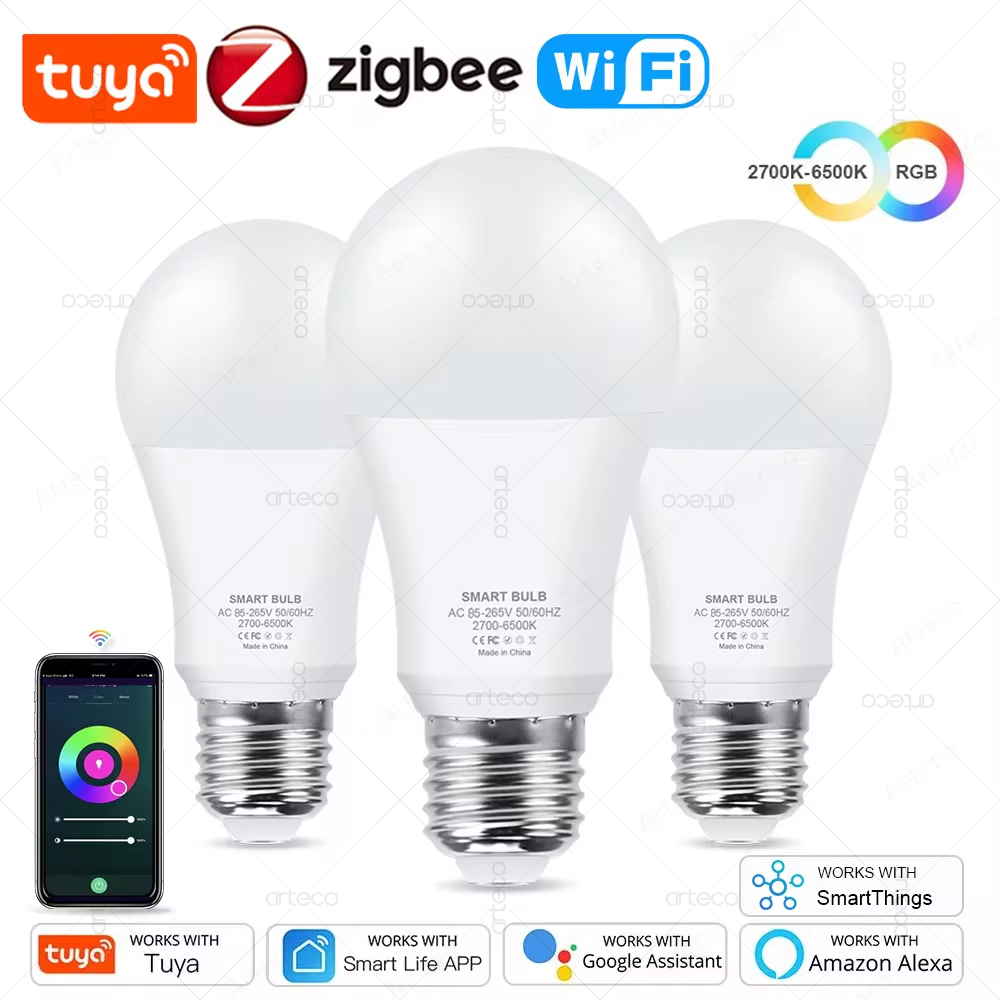 Smart Home Yellow - Tuya E27 Zigbee LED-Lampen WiFi Smart