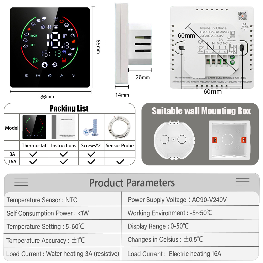 Tuya wifi smart thermostat ele – Smart Home Package Bewertung und Preis
