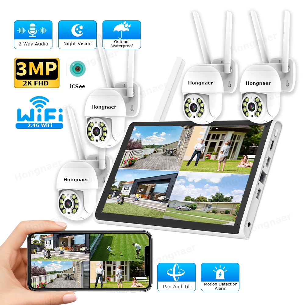 2026 Hongnaer 3MP 4-Kanal WLAN – Security Ip Camera Bewertung und Preis