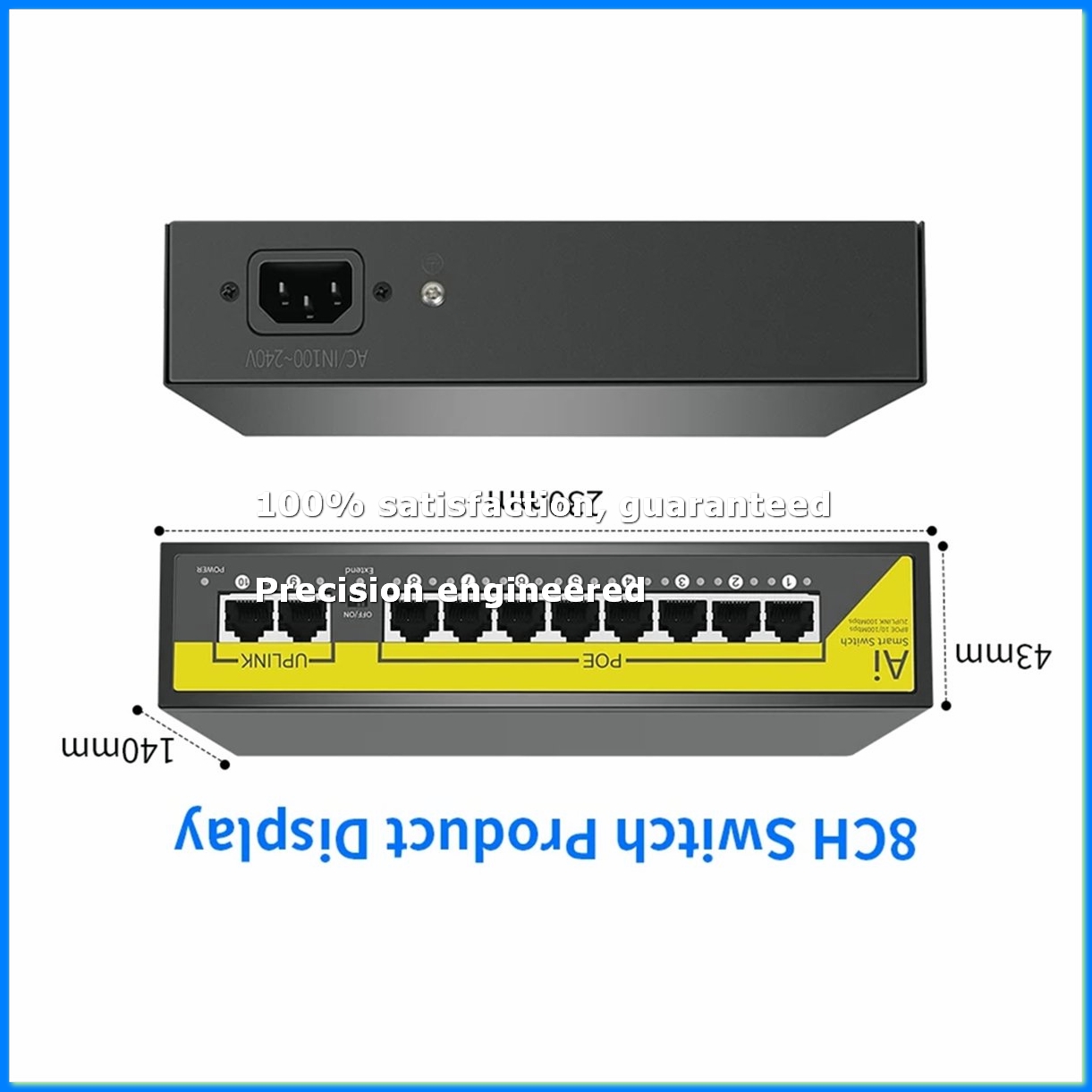 48V 8 Ports POE Switch Etherne – Security Ip Camera Bewertung und Preis