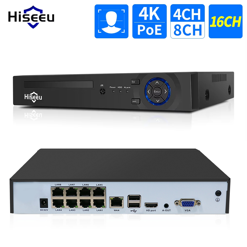 Hiseeu 4CH 10CH 16CH 4K 8MP 5M – Security Ip Camera Bewertung und Preis