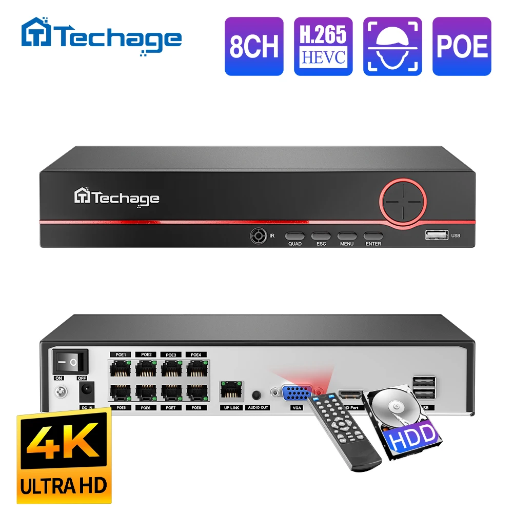 Techage H.265 8CH PoE Netzwerk – Security Ip Camera Bewertung und Preis