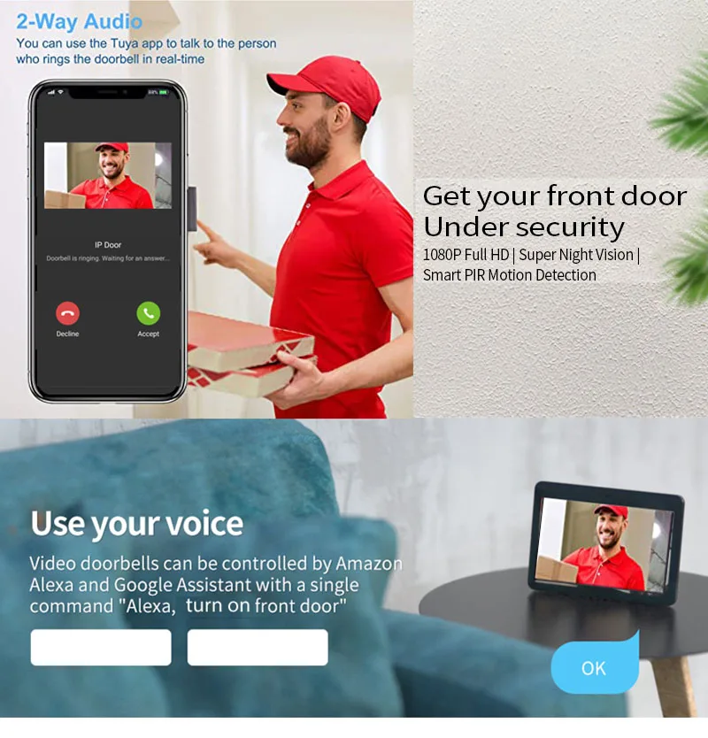 Türsprechanlage mit 10,1 Zoll  – Wifi Doorbell Camera Bewertung und Preis
