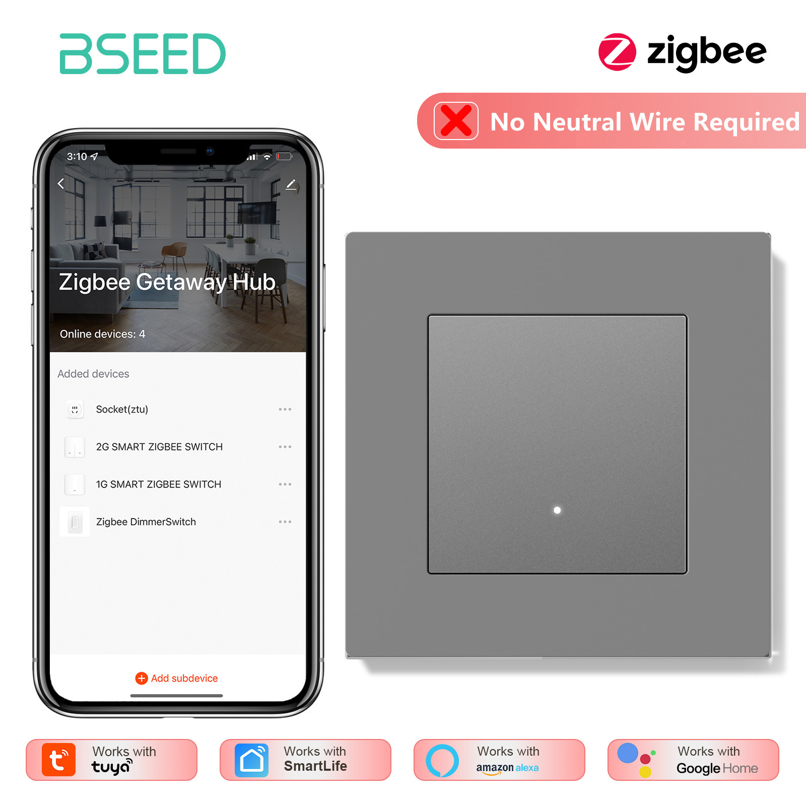 BSEED 1/2/3/4-fach Zigbee Lich – Smart Home Yellow Bewertung und Preis