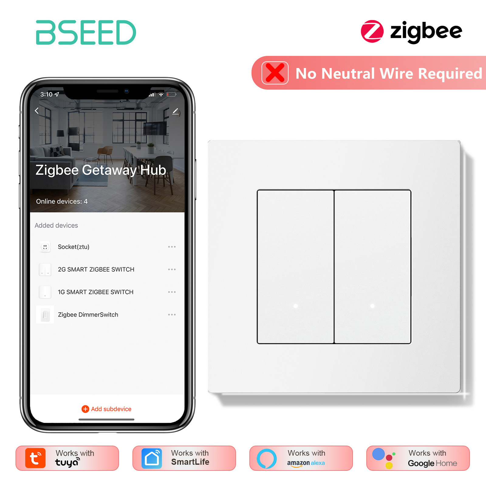 BSEED 1/2/3/4-fach Zigbee Lich – Smart Home Yellow Bewertung und Preis