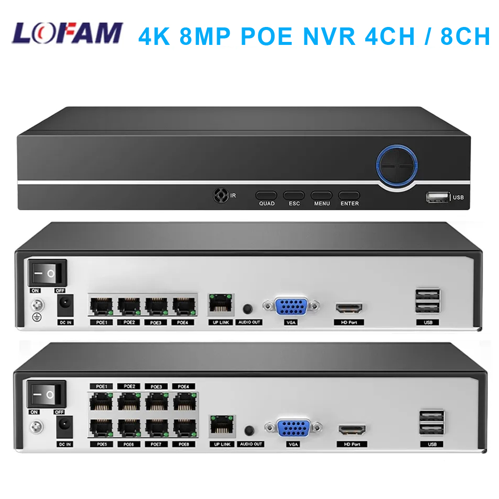 POE NVR 4K 8CH 4CH H.265 48V G – Security Ip Camera Bewertung und Preis