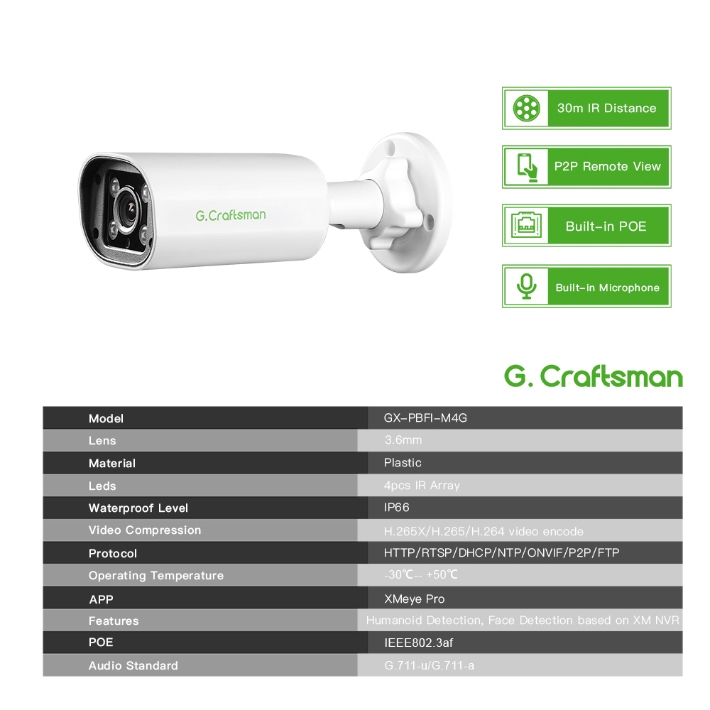 C GC PB 4MP POE IP-Kamera, int – Security Ip Camera Bewertung und Preis