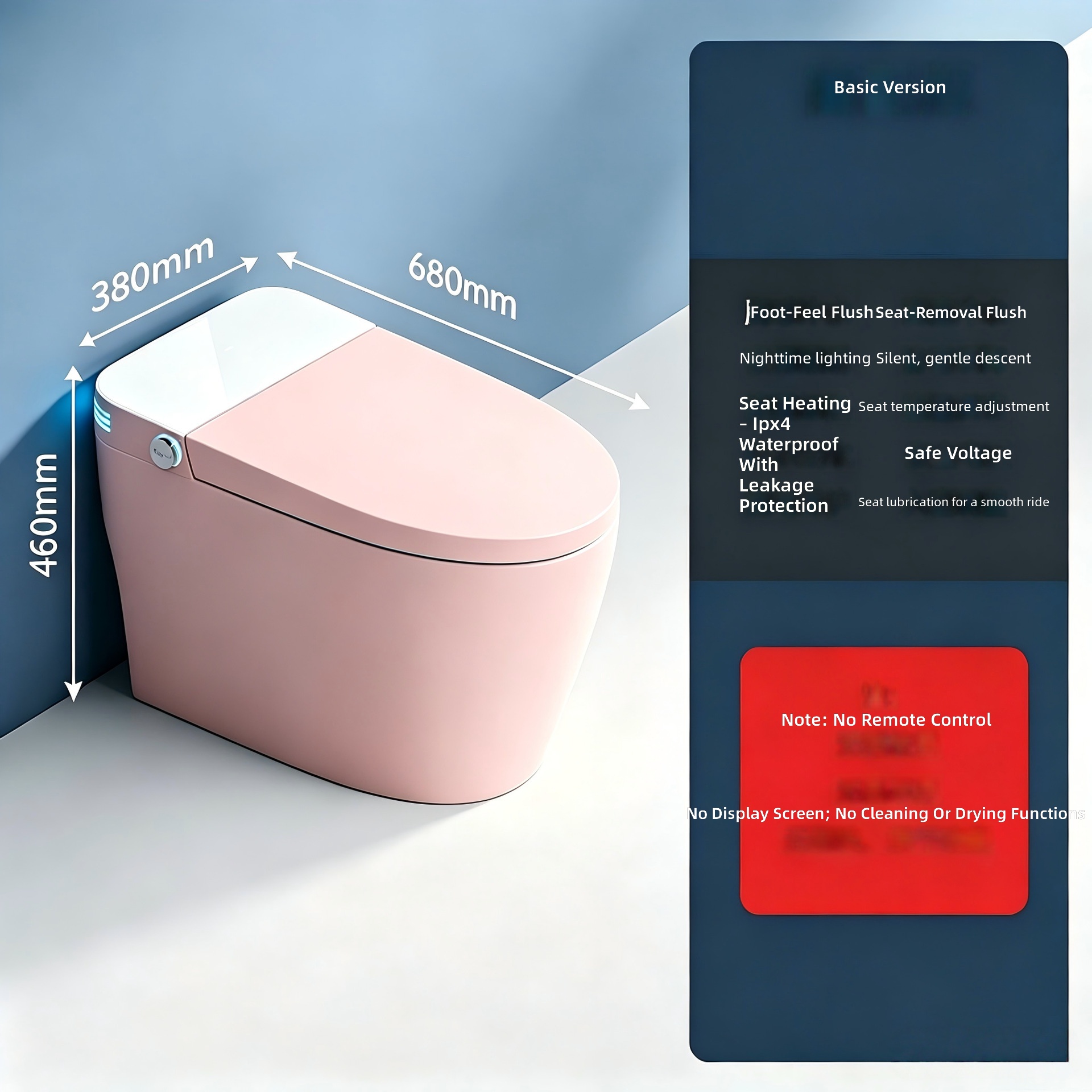 Intelligente Toilette, Rosa, A – Smart Home Bewertung und Preis
