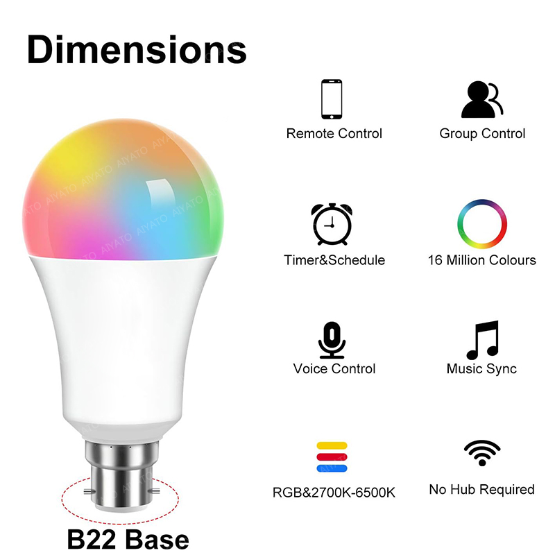 B22 Fassung UK TUYA WLAN Smart – Smart Home Yellow Bewertung und Preis